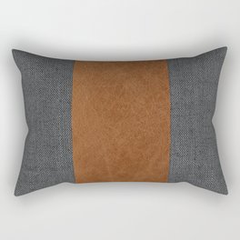 Nordic Mid Century Modern Leather Rectangular Pillow