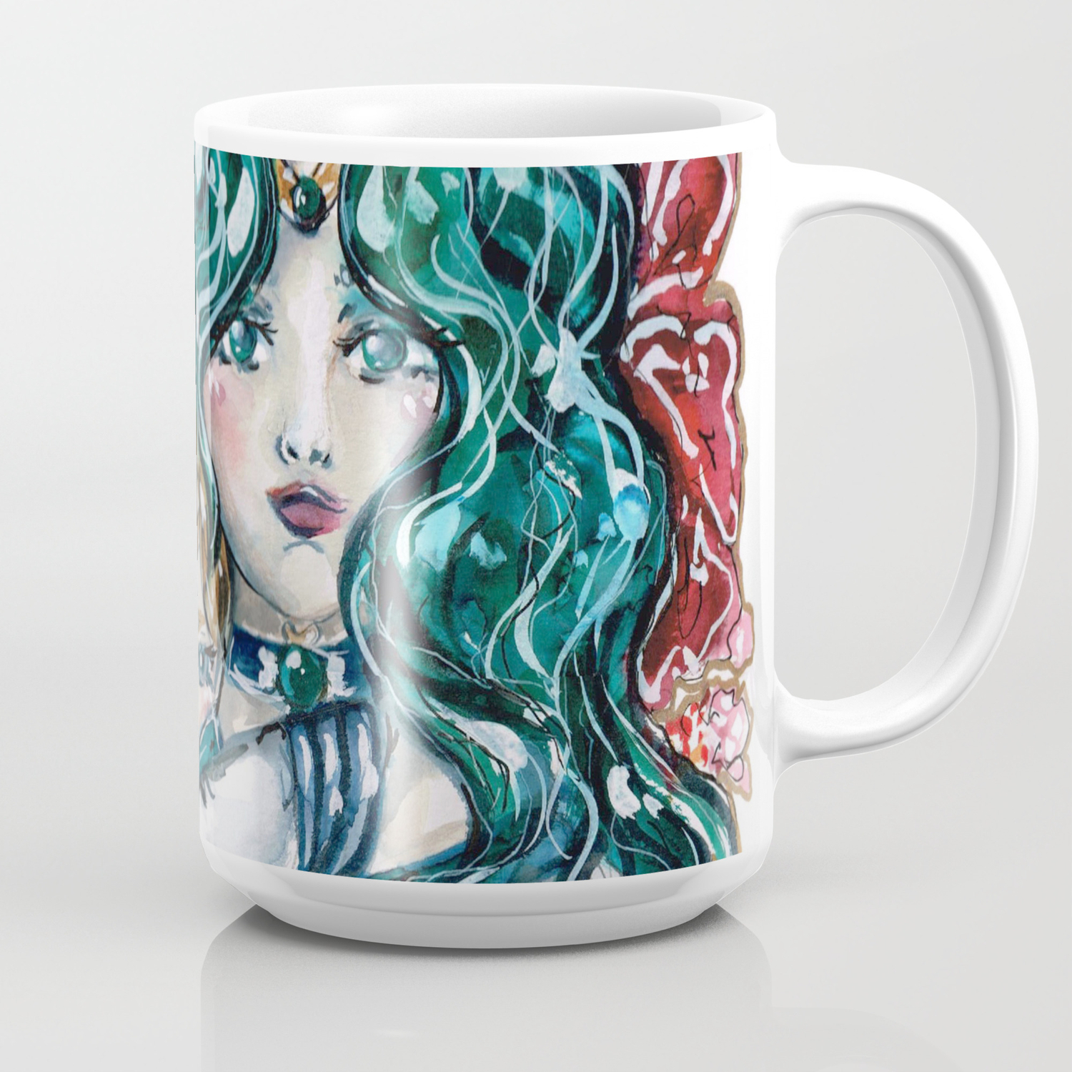 Sailor Uranus and Sailor Neptune Fan Art Watercolor Anime Coffee Mug by  FiolettaArts | Society6