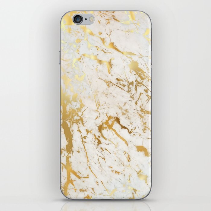 Gold marble iPhone Skin