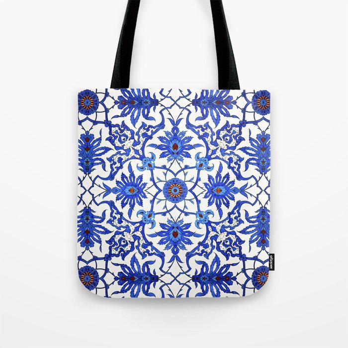cobalt blue tote bag