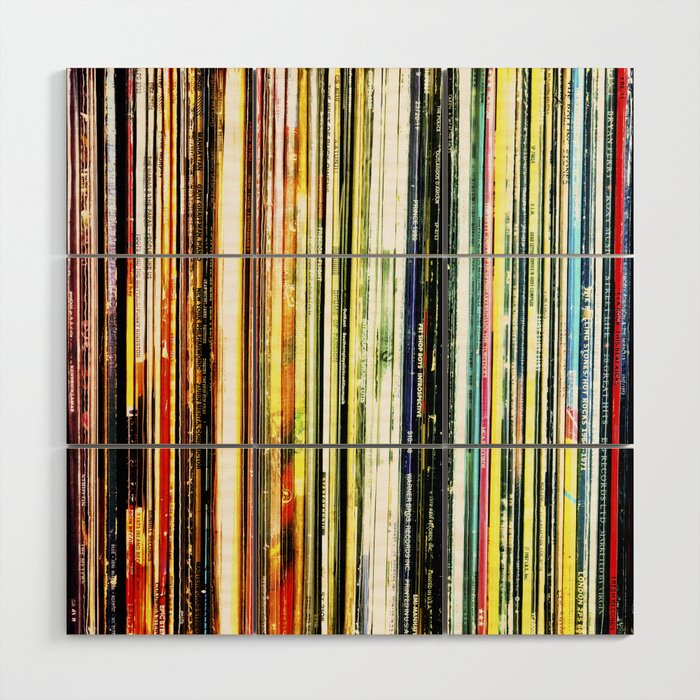 a rainbow of records! Wood Wall Art