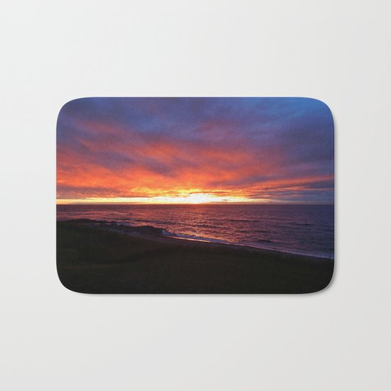 Beach Sunset on the Sea Bath Mat