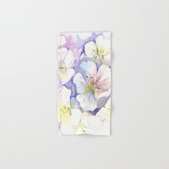 Cherry Blossoms Flowers Spring Floral Hand & Bath Towel