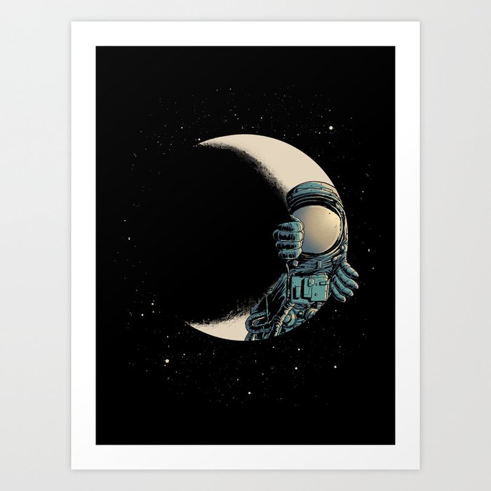 Crescent moon Art Print