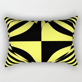 Abstract geometric bold aboriginal concentric zebra design pattern of lines with center heart shape Rectangular Pillow