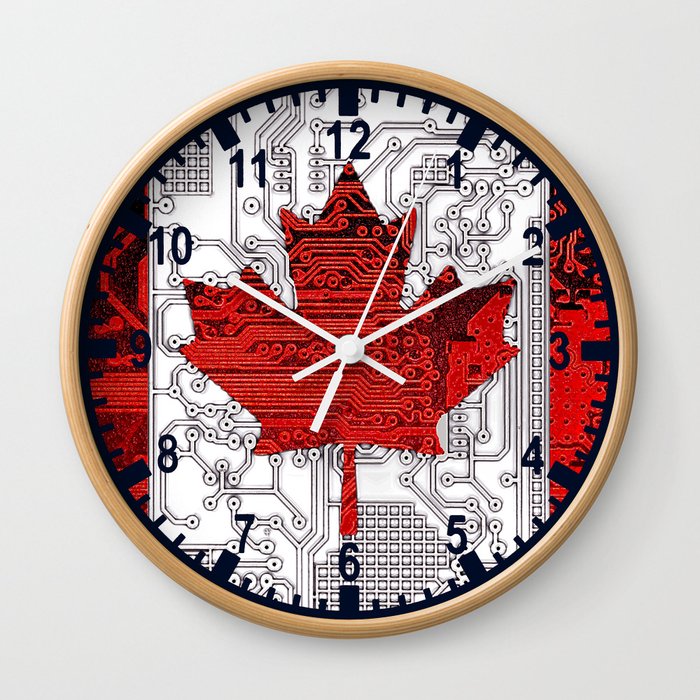 circuit board Canada (Flag) Wall Clock