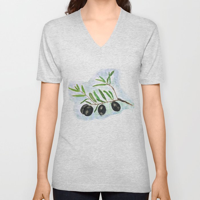 Olive 2 V Neck T Shirt