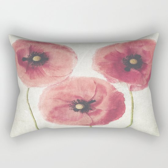 Vintage Poppies Rectangular Pillow