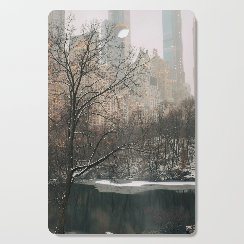 Central Park Winter 4 Cutting Board by igjustin