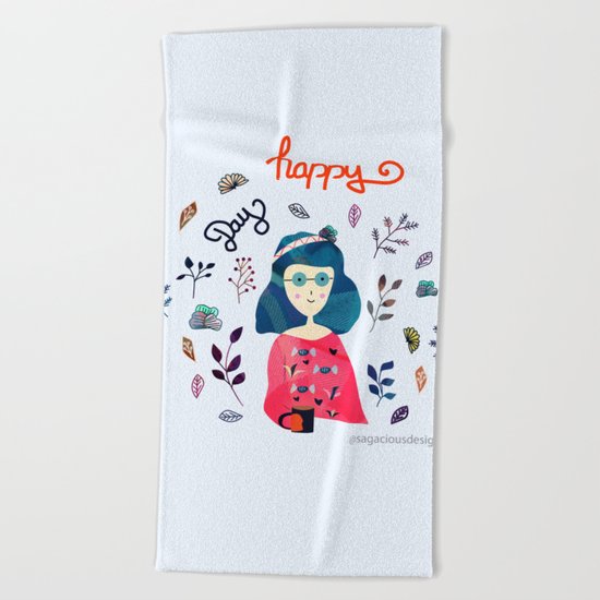 Happy Day Beach Towel