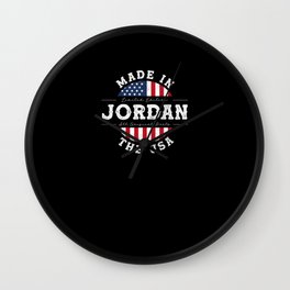 Jordan Name Patriotic American Made in The USA Wall Clock | Jordanname, Limitededition, 80S, Retro, Daughtergift, Dadgift, Usalover, Familyname, 70S, Songift 