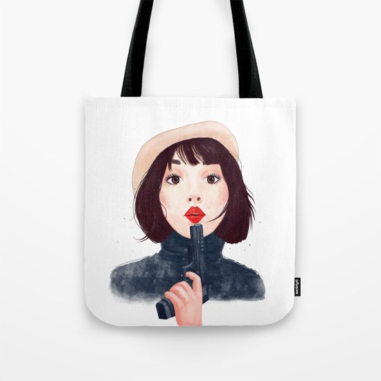 French woman with gun Tote Bag