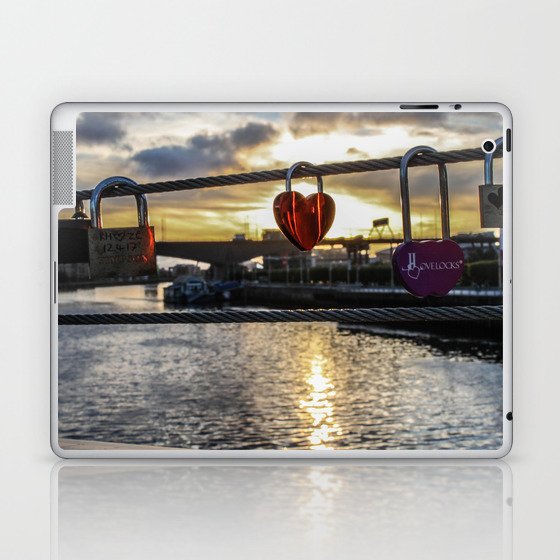 Padlocks of Love, Glasgow Scotland Laptop & iPad Skin