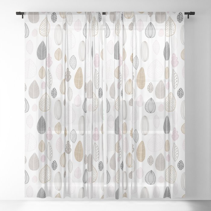 Unicorns and Flowers patterns Sheer Curtain