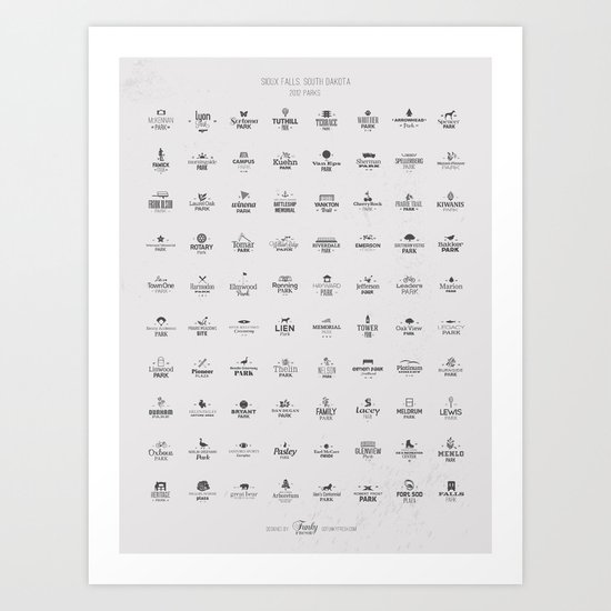 All Sioux Falls Parks Art Print