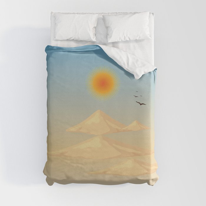 live by the sun and sand,For nature lovers, especially the picturesque desert areas Duvet Cover