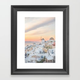 Sunset in Santorini II Framed Art Print