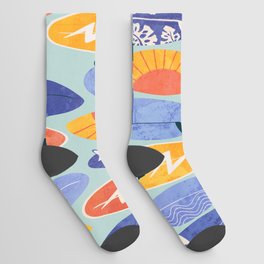  Surfboard blue Socks