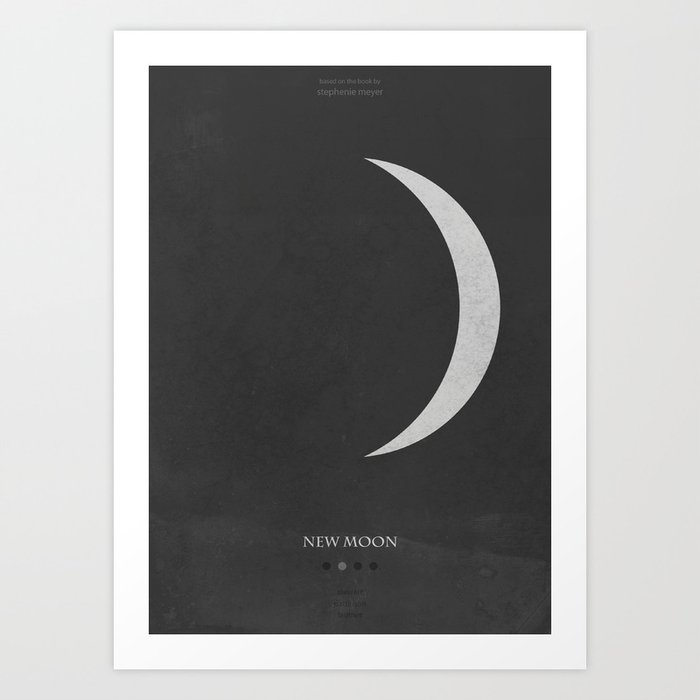 New Moon - minimal poster Art Print