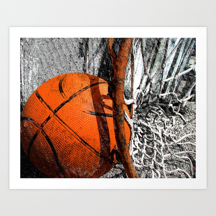 Basketball and hoop vs 131 Art Print