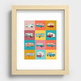 Colourful camper Recessed Framed Print