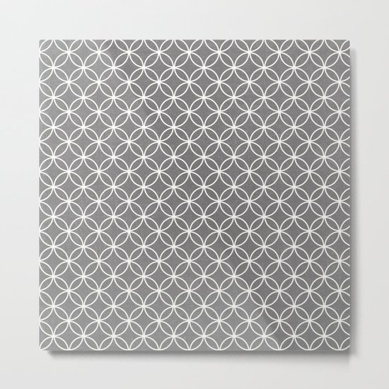 wedding ring pattern-gray Metal Print