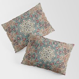 Antique Red Blue Black Persian Carpet Print Pillow Sham