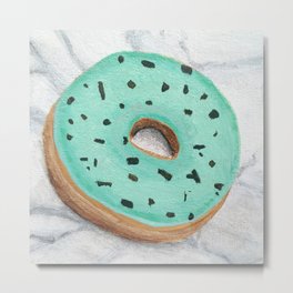 Mint chip donut  Metal Print