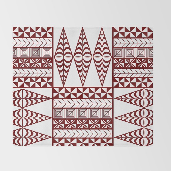 UrbanNesian Tongan Ngatu Throw Blanket by urbannesian Society6