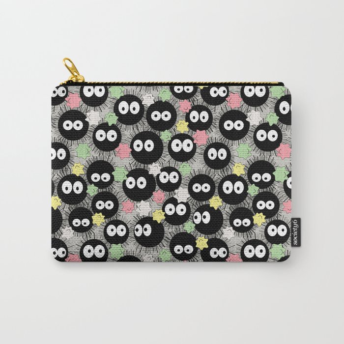 Kawaii Soot Sprites with Star Candies Carry-All Pouch
