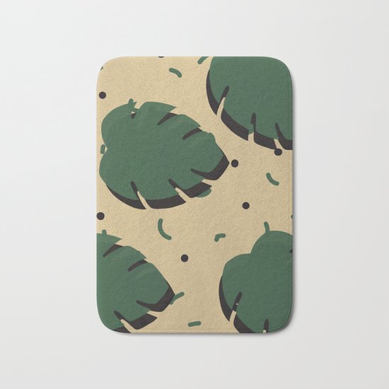Monstera leaf 1 Bath Mat