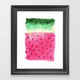 Watercolor Watermelon Framed Art Print