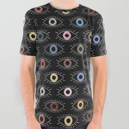 Eyes Of Different Colors All Over Graphic Tee