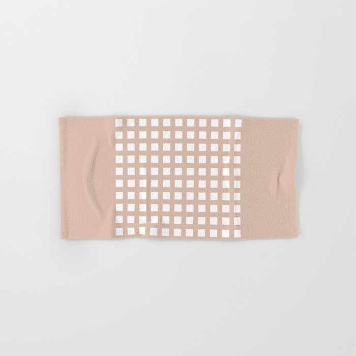 Grid pattern beige bath towel by ARTbyJWP | Society6 - Nude bath accessories and decoration