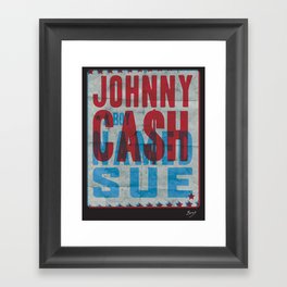 Johnny Cash A Boy Named Sue Framed Art Print