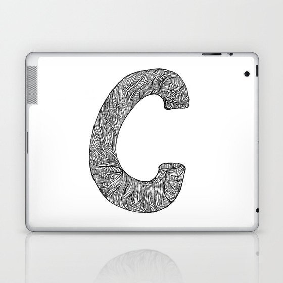 Hand Drawn Font C Laptop & iPad Skin