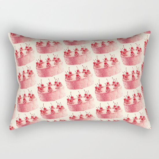 Cherry Cake Pattern Rectangular Pillow