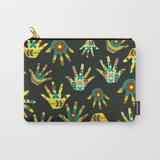 Colorful hands Carry-All Pouch