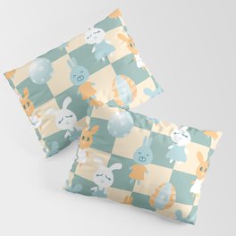 Easter Rabbits On A Chess Board Pillow Sham