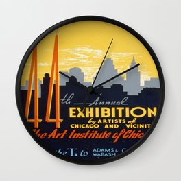 Vintage poster - 44th Annual Exhibition by Artists of Chicago and Vicinity Wall Clock