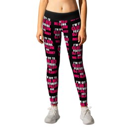 I'm Off to Club Bed Featuring DJ Pillow & MC Blanky (Dark) Leggings | Naps, Party, Sleepover, Partying, Nightlife, Lazy, Napping, Humorous, Disco, Nap 
