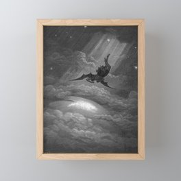 Satan descends upon Earth Gustave Dore Framed Mini Art Print