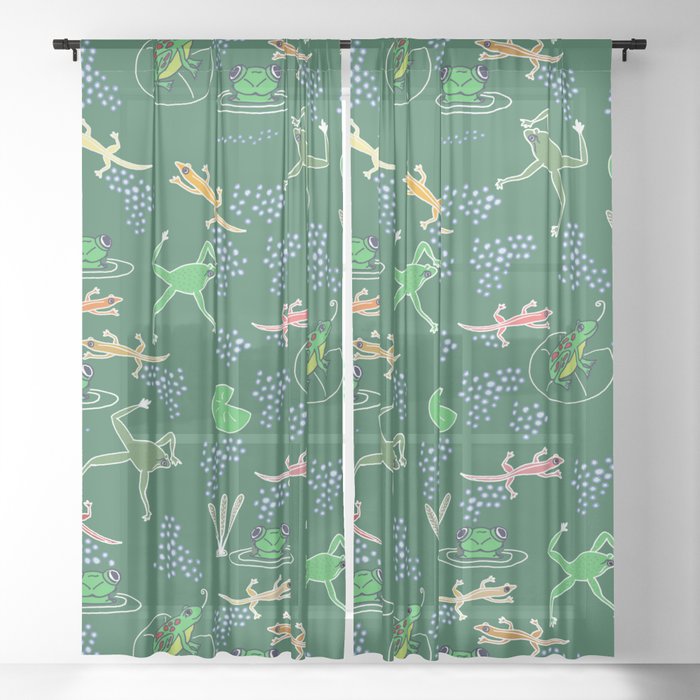 Froggy Pond Sheer Curtain
