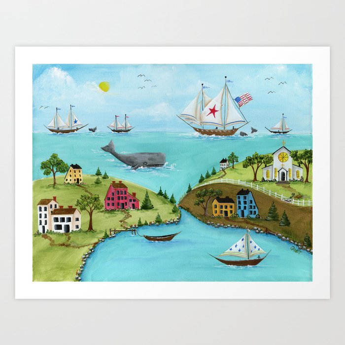 A Whale Came To Visit Art Print