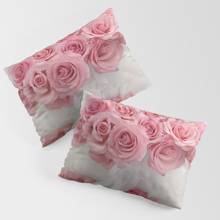 Pink Roses White Roses Shabby Chic Romantic Floral Home