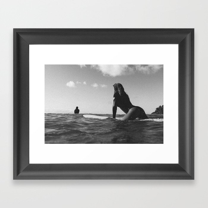 Surfer girl Framed Art Print