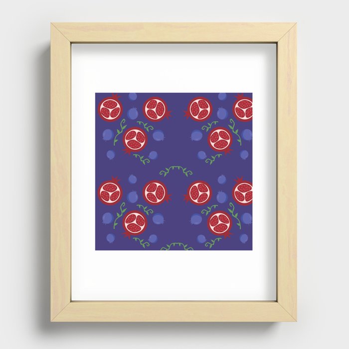 Blueberry Pomegranate Recessed Framed Print
