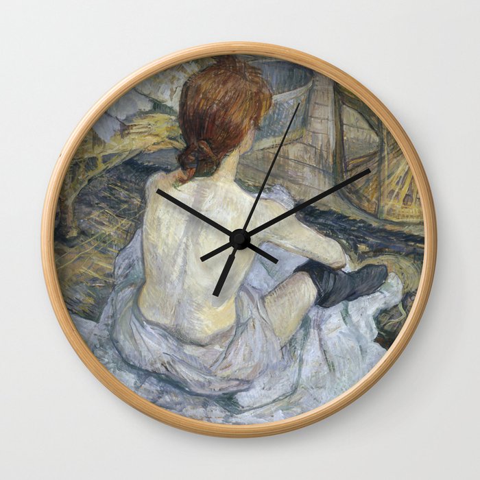 Henri de Toulouse-Lautrec "Rousse (La Toilette)" Wall Clock