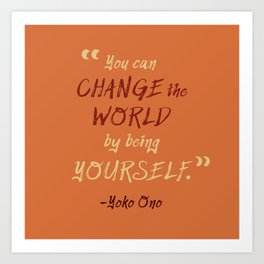You Can Change the World Textured Hand Lettering Art Print