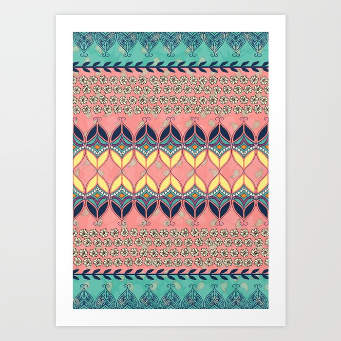 Boho Daisy Art Print By Textilecentral Society6 Check out our boho wall art selection for the very best in unique or custom, handmade pieces from our принты shops. boho daisy art print by textilecentral